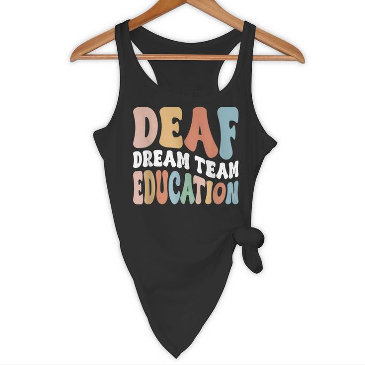 Deaf Dream Team Education Deaf Education Teacher Flowy Tank, novelty gifts, funny gifts Deaf Dream Team Education Deaf Education Teacher Flowy Tank, novelty gifts, funny gifts