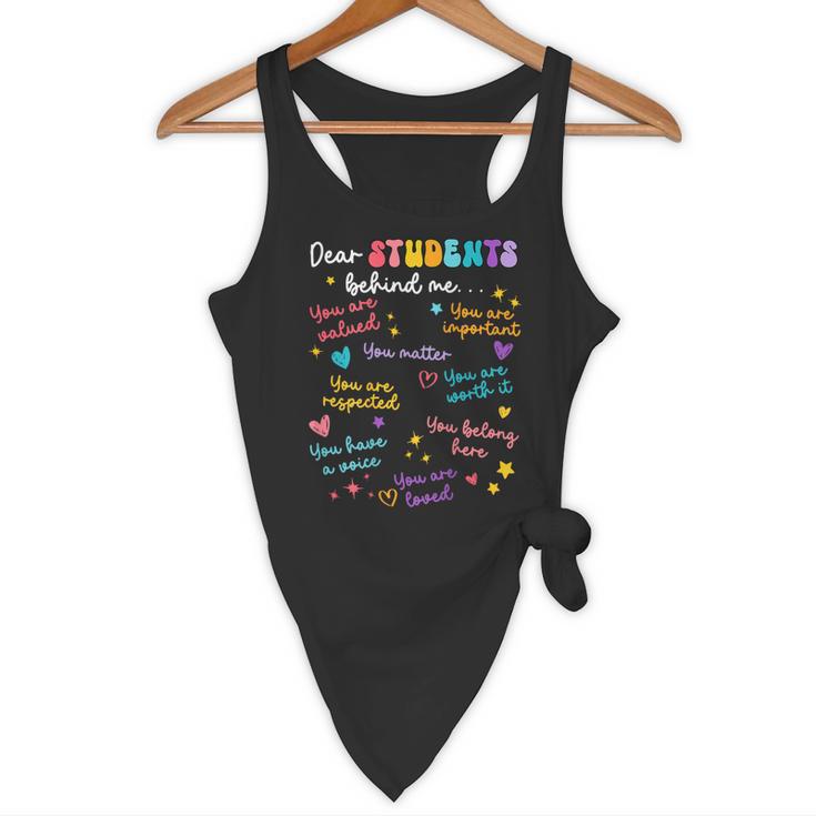 Dear Student Behind Me Teacher Appreciation Back To School Flowy Tank, novelty gifts, funny gifts Dear Student Behind Me Teacher Appreciation Back To School Flowy Tank, novelty gifts, funny gifts