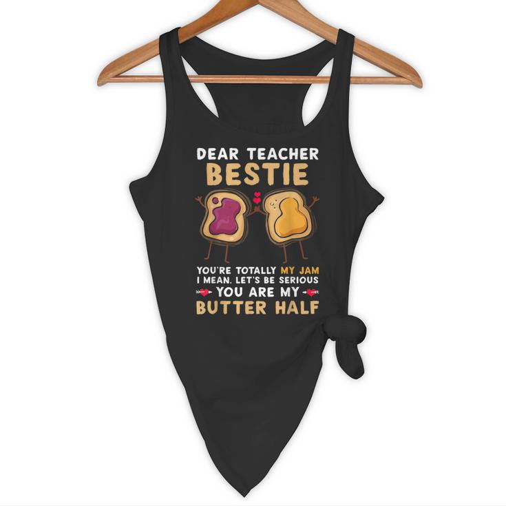 Dear Teacher Bestie You'Re Totally My Jam Shirt Kids Flowy Tank, novelty gifts, funny gifts Dear Teacher Bestie You'Re Totally My Jam Shirt Kids Flowy Tank, novelty gifts, funny gifts