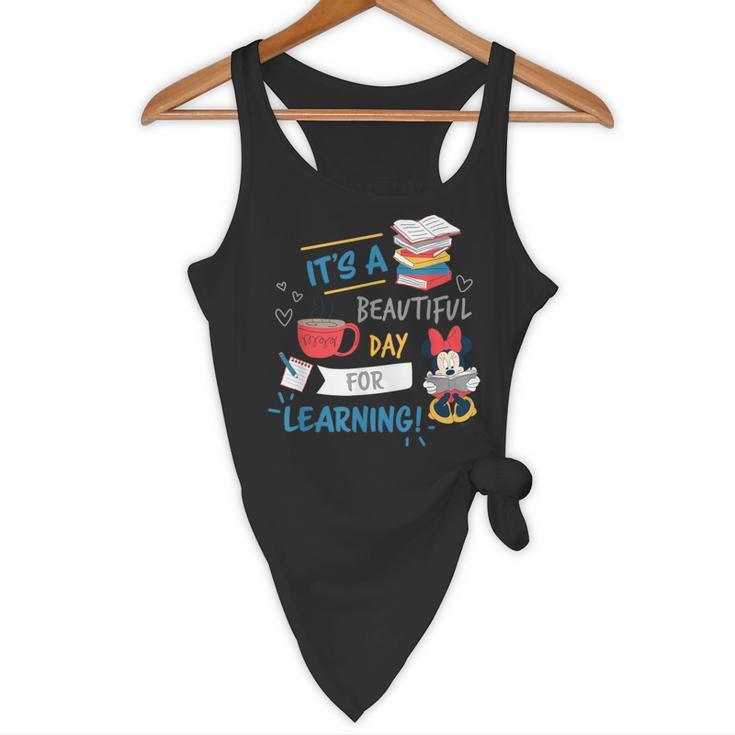 Disney Minnie Mouse Beautiful Day For Learning Teacher's Day Flowy Tank, novelty gifts, funny gifts Disney Minnie Mouse Beautiful Day For Learning Teacher's Day Flowy Tank, novelty gifts, funny gifts