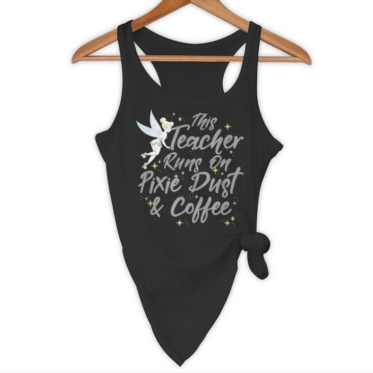 Disney Peter Pan Tinkerbell Teacher Pixie Dust And Coffee Flowy Tank, novelty gifts, funny gifts Disney Peter Pan Tinkerbell Teacher Pixie Dust And Coffee Flowy Tank, novelty gifts, funny gifts