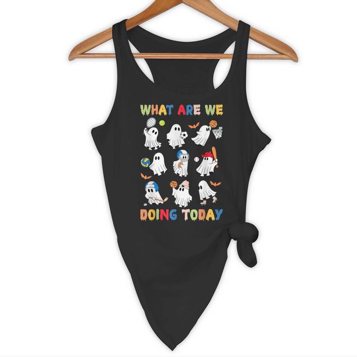 What Are We Doing Today Ghost PE Teacher Team Halloween Flowy Tank, novelty gifts, funny gifts What Are We Doing Today Ghost PE Teacher Team Halloween Flowy Tank, novelty gifts, funny gifts