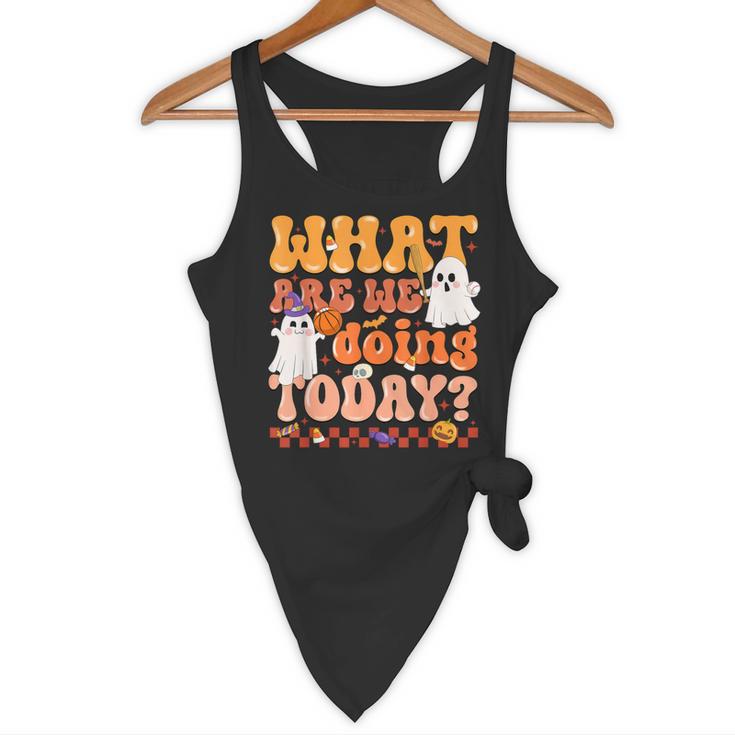 What Are We Doing Today Halloween PE Spooky Teacher Flowy Tank, novelty gifts, funny gifts What Are We Doing Today Halloween PE Spooky Teacher Flowy Tank, novelty gifts, funny gifts
