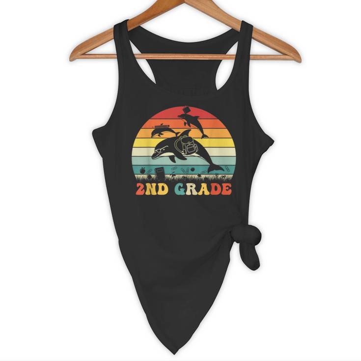 Dolphin Second Grade Back To School Teacher Student Flowy Tank, novelty gifts, funny gifts Dolphin Second Grade Back To School Teacher Student Flowy Tank, novelty gifts, funny gifts