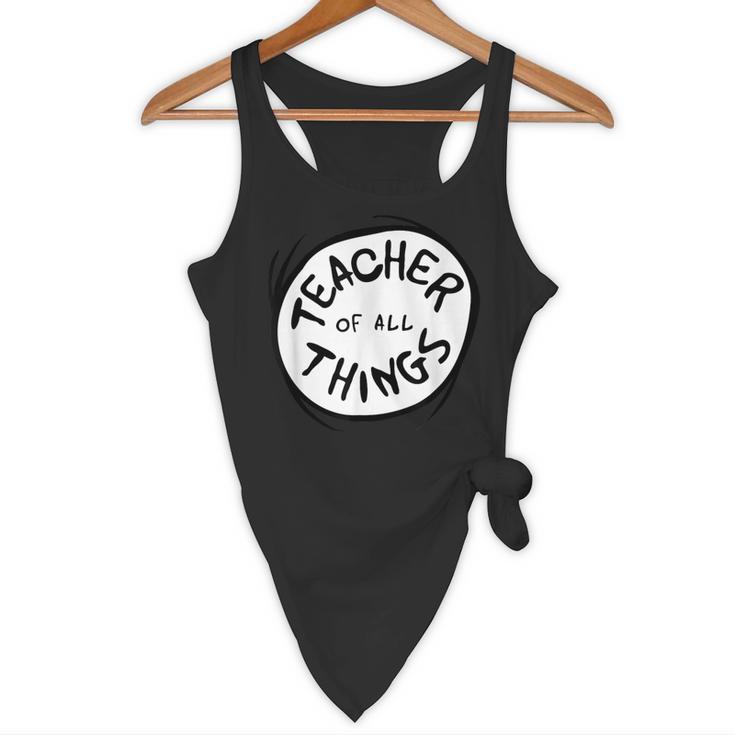 Dr Seuss Teacher Of All Things Red Emblem Flowy Tank, novelty gifts, funny gifts