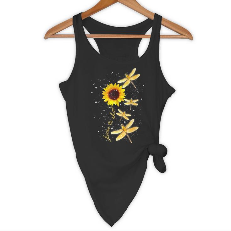 Dragonfly Sunflower Teacher Growth Mindset Choose To Shine Flowy Tank, novelty gifts, funny gifts