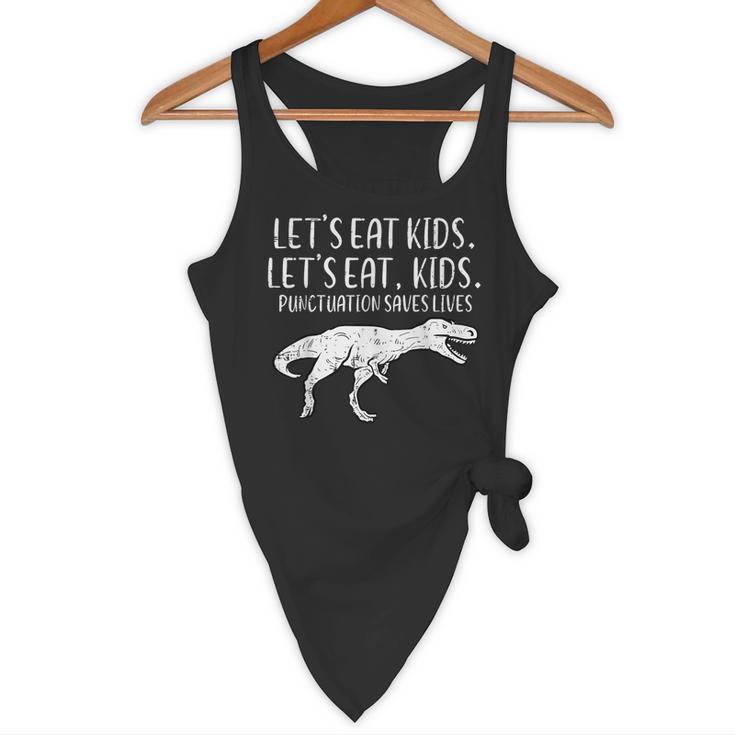 Lets Eat Kids Punctuation Saves Lives Dino Teacher Men Flowy Tank, novelty gifts, funny gifts Lets Eat Kids Punctuation Saves Lives Dino Teacher Men Flowy Tank, novelty gifts, funny gifts