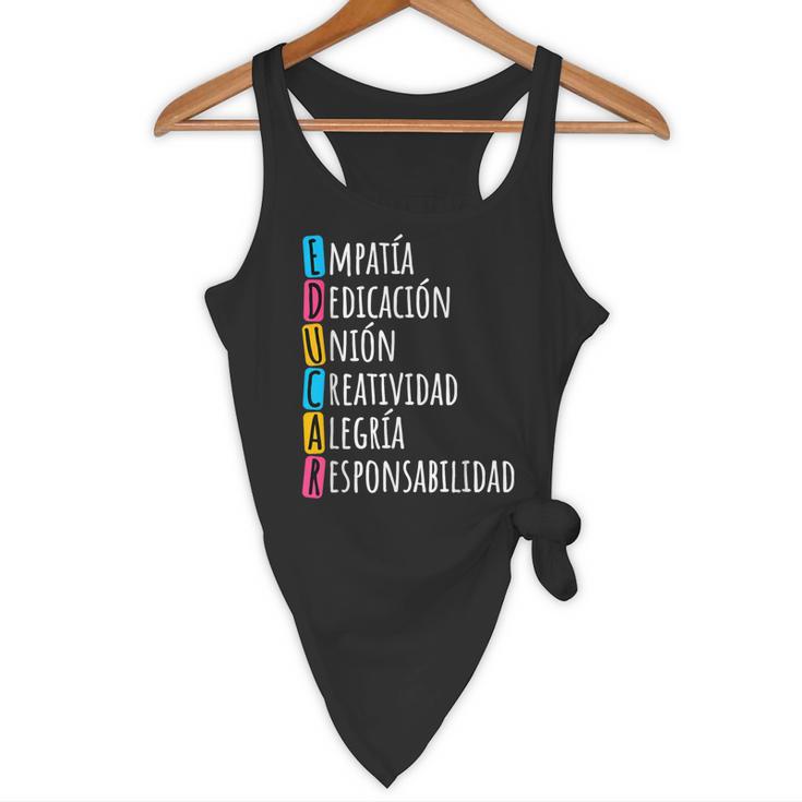 Educar Bilingual Spanish Teacher Flowy Tank, novelty gifts, funny gifts Educar Bilingual Spanish Teacher Flowy Tank, novelty gifts, funny gifts