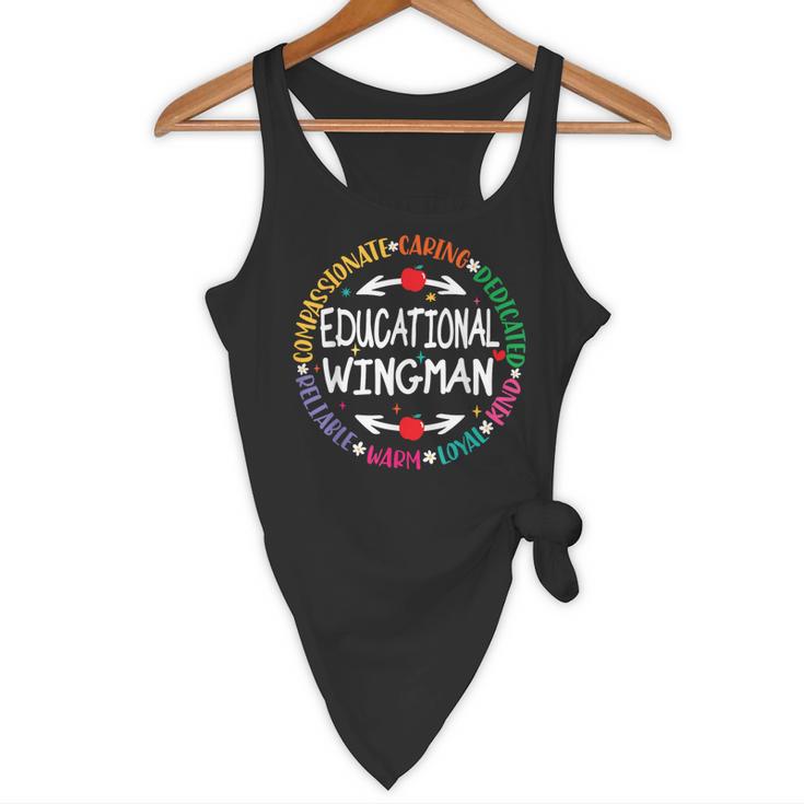 Educational Wingman Assistant Teaching a School Teacher Aide Flowy Tank, novelty gifts, funny gifts Educational Wingman Assistant Teaching a School Teacher Aide Flowy Tank, novelty gifts, funny gifts