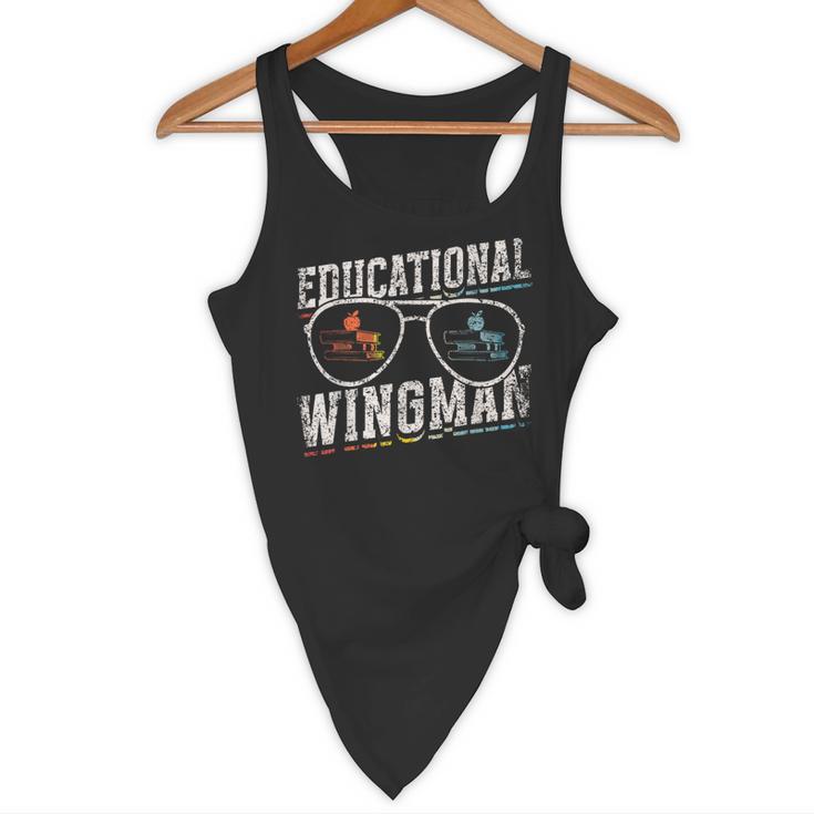 Educational Wingman Assisting Teacher Teaching Assistant Flowy Tank, novelty gifts, funny gifts