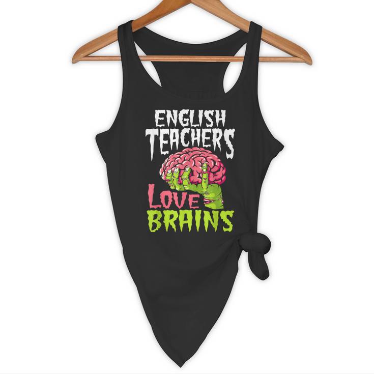 English Teachers Love Brains Zombie Teacher School Halloween Flowy Tank, novelty gifts, funny gifts English Teachers Love Brains Zombie Teacher School Halloween Flowy Tank, novelty gifts, funny gifts