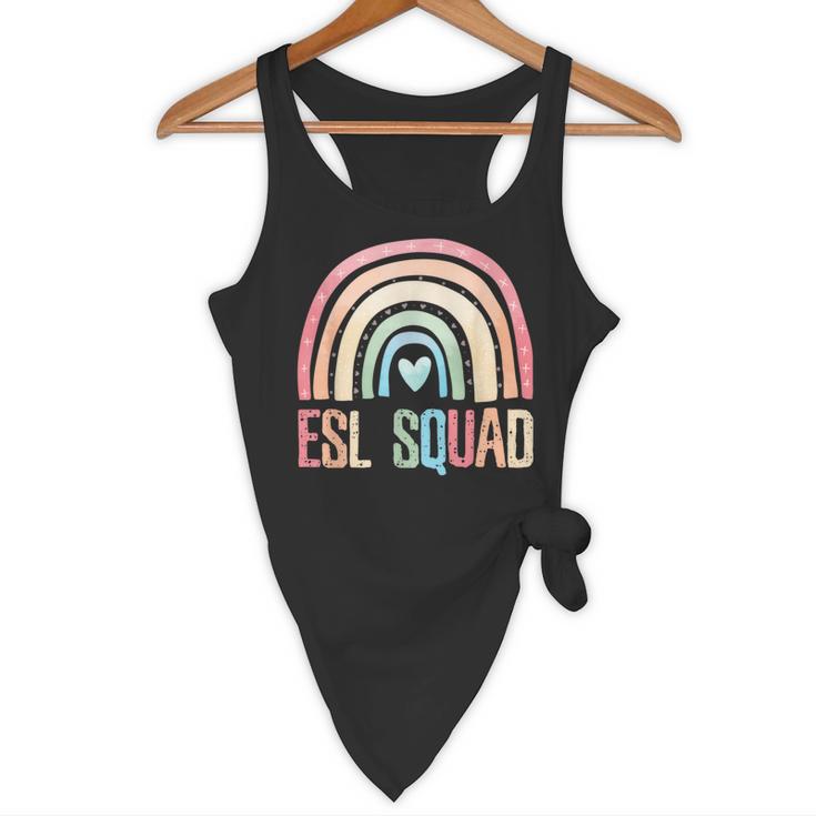 ESL Squad Teacher Crew Team Back To School English Rainbow Flowy Tank, novelty gifts, funny gifts ESL Squad Teacher Crew Team Back To School English Rainbow Flowy Tank, novelty gifts, funny gifts