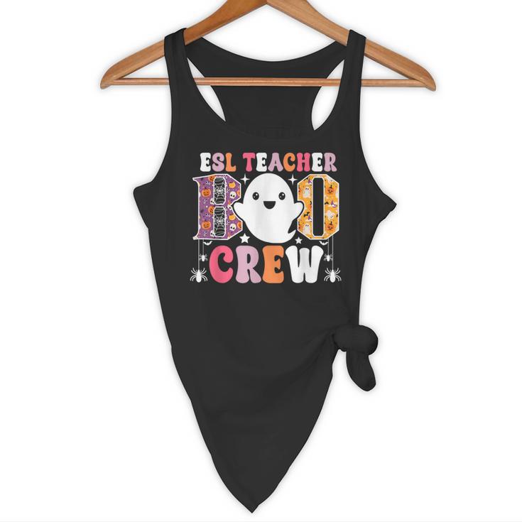ESL Teacher Boo Crew Halloween Costume Flowy Tank, novelty gifts, funny gifts