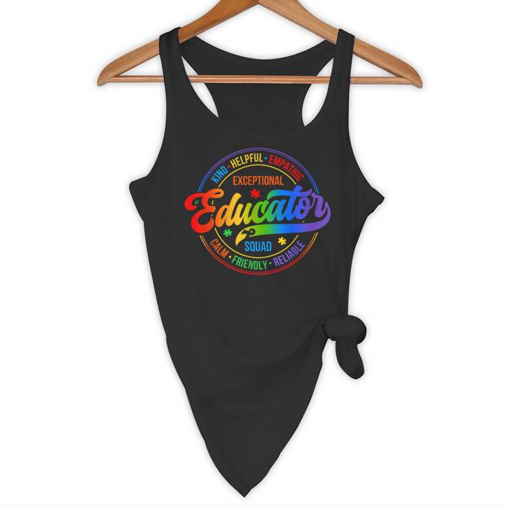 Exceptional Educator Squad Special Education Teacher Autism Flowy Tank, novelty gifts, funny gifts Exceptional Educator Squad Special Education Teacher Autism Flowy Tank, novelty gifts, funny gifts
