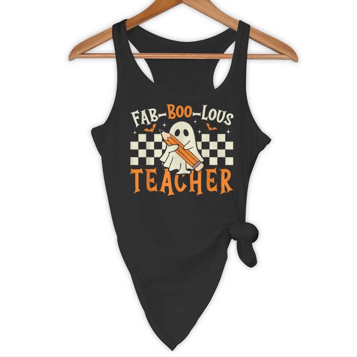 Fab Boo Lous Teacher Retro Ghost Spooky Halloween Costume Flowy Tank, novelty gifts, funny gifts Fab Boo Lous Teacher Retro Ghost Spooky Halloween Costume Flowy Tank, novelty gifts, funny gifts