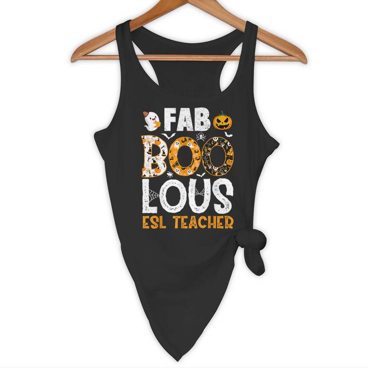 Faboolous ESL ESOL Teacher Spooky Teacher Halloween Costume For Men Women Flowy Tank, novelty gifts, funny gifts