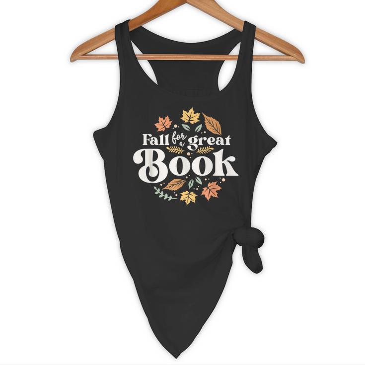 Fall For A Great Book Reading Librarian Autumn Teacher Flowy Tank, novelty gifts, funny gifts Fall For A Great Book Reading Librarian Autumn Teacher Flowy Tank, novelty gifts, funny gifts