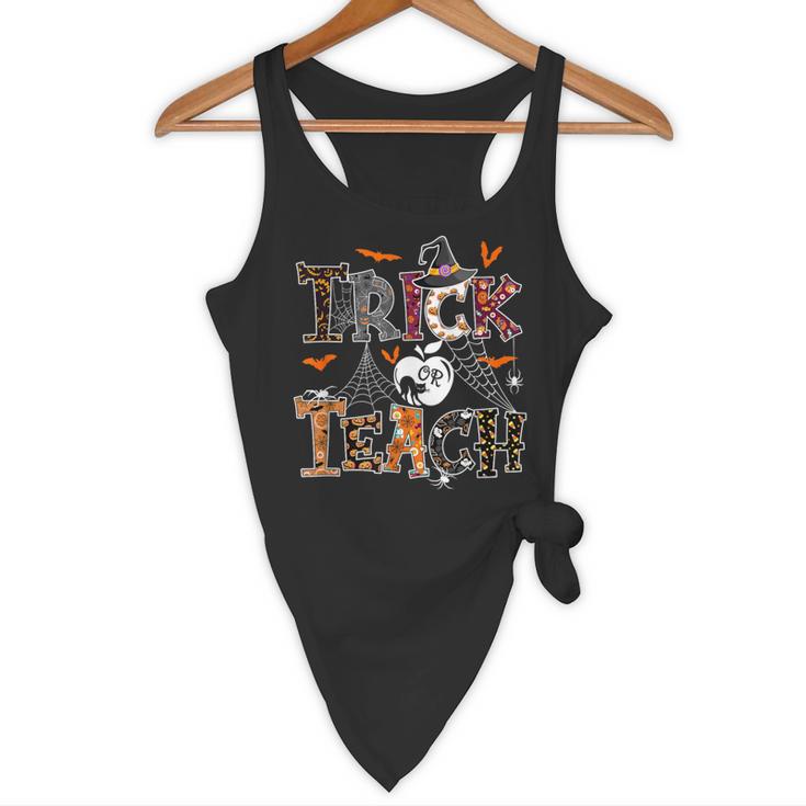 Fall Holiday Themed Thanksgiving Halloween Teacher Trick Or Flowy Tank, novelty gifts, funny gifts Fall Holiday Themed Thanksgiving Halloween Teacher Trick Or Flowy Tank, novelty gifts, funny gifts