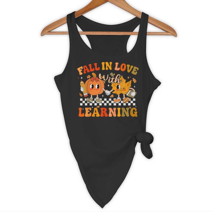 Fall In Love With Learning Autumn Pumpkin Fall Teacher Kids Flowy Tank, novelty gifts, funny gifts Fall In Love With Learning Autumn Pumpkin Fall Teacher Kids Flowy Tank, novelty gifts, funny gifts