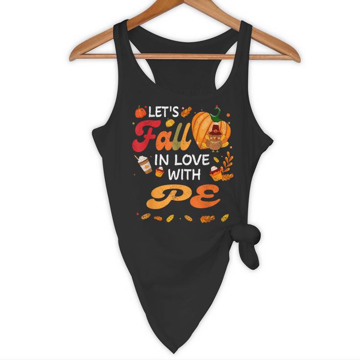 Lets Fall In Love With PE Teacher Thanksgiving Flowy Tank, novelty gifts, funny gifts Lets Fall In Love With PE Teacher Thanksgiving Flowy Tank, novelty gifts, funny gifts