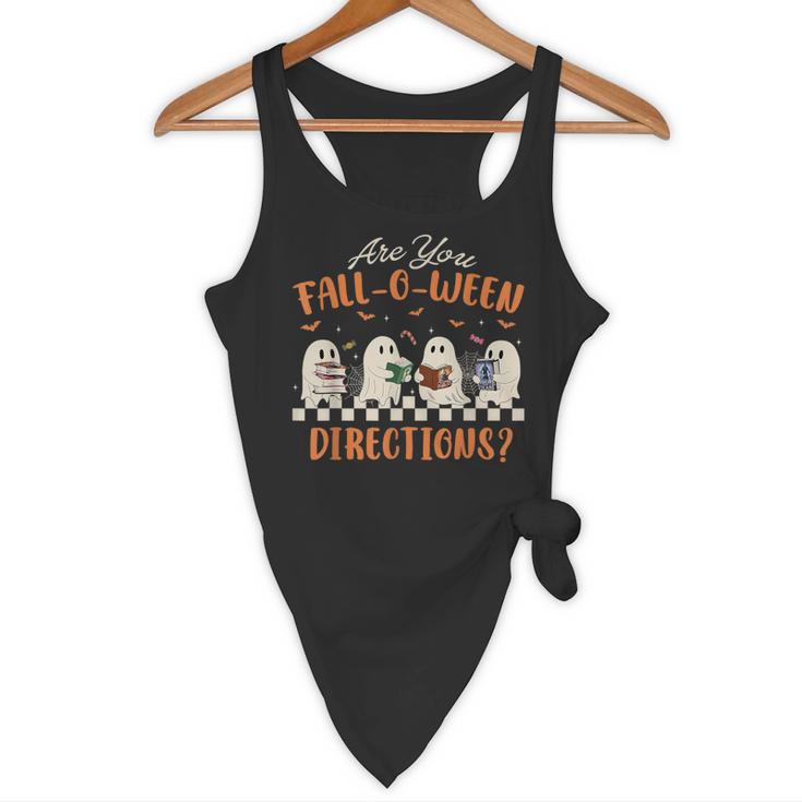 Are You Fall-O-Ween Directions Halloween TeacherGhost Book Flowy Tank, novelty gifts, funny gifts