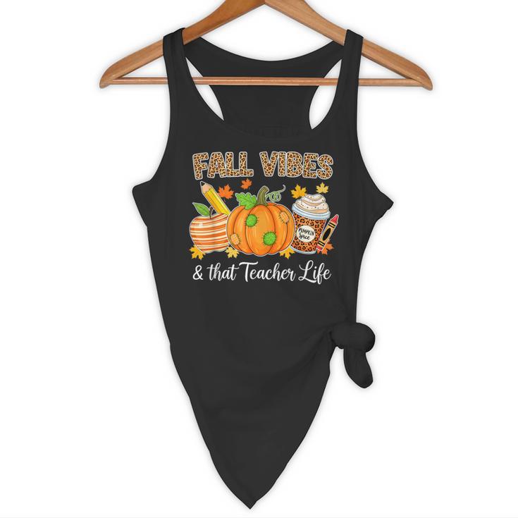 Fall Vibes And That Teacher Life Autumn Thanksgiving Flowy Tank, novelty gifts, funny gifts Fall Vibes And That Teacher Life Autumn Thanksgiving Flowy Tank, novelty gifts, funny gifts