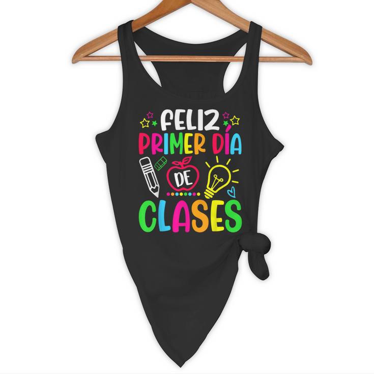 Feliz Primer Dia De Clases Kids Girl Teacher Spanish School Flowy Tank, novelty gifts, funny gifts