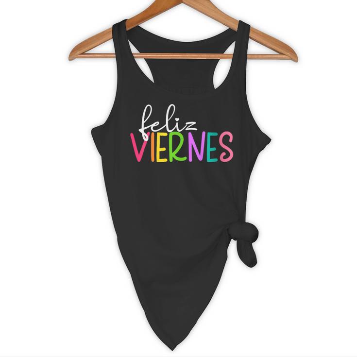 Feliz Viernes Happy Friday Spanish Teacher Friday Spanish Sp Flowy Tank, novelty gifts, funny gifts