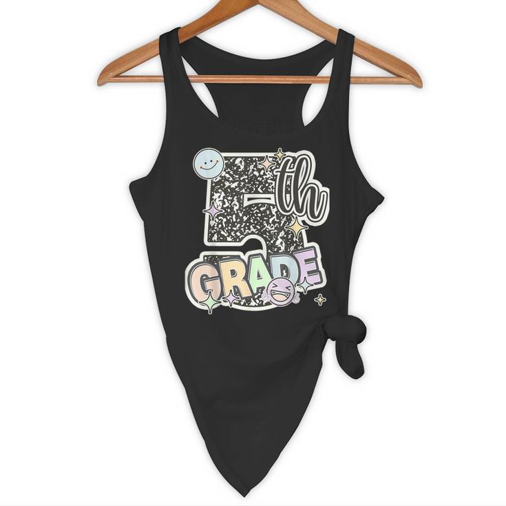 First Day Of Fifth Grade Composition Notebook Teacher Flowy Tank, novelty gifts, funny gifts