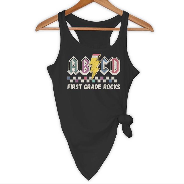First Grade Rocks Teachers Back To School ABCD Rock Students Flowy Tank, novelty gifts, funny gifts First Grade Rocks Teachers Back To School ABCD Rock Students Flowy Tank, novelty gifts, funny gifts