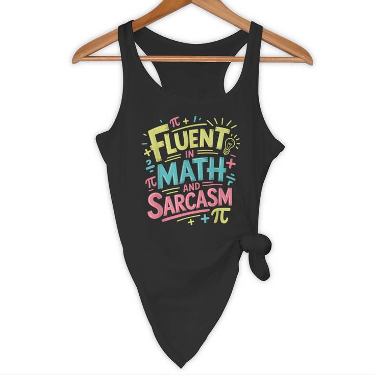 Fluent In Math And Sarcasm Math Teacher Appreciation Flowy Tank, novelty gifts, funny gifts Fluent In Math And Sarcasm Math Teacher Appreciation Flowy Tank, novelty gifts, funny gifts