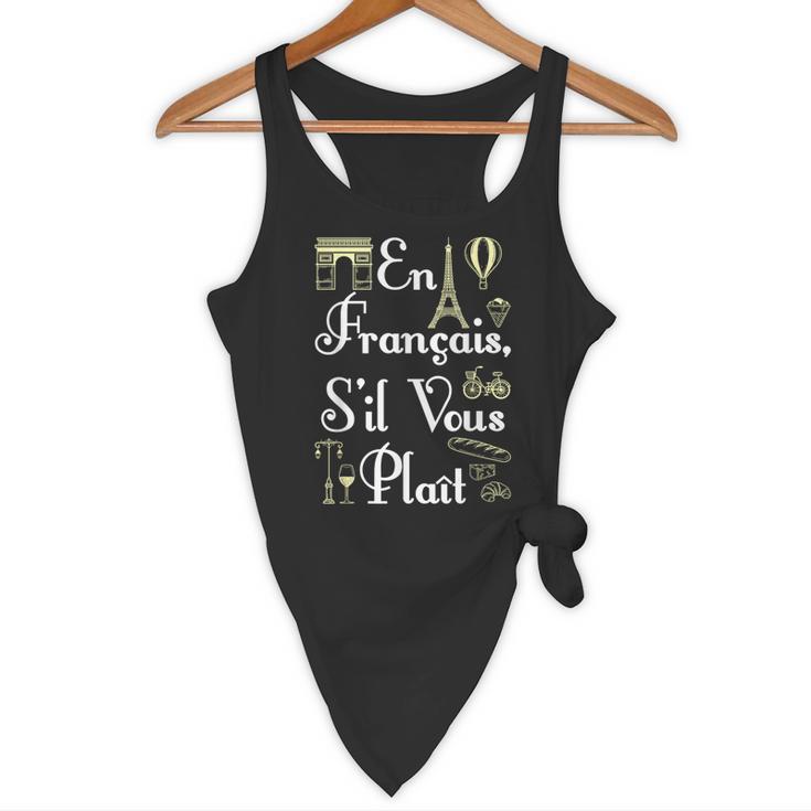 French Teacher En Francais S'Il Vous Plait End Of Year Flowy Tank, novelty gifts, funny gifts French Teacher En Francais S'Il Vous Plait End Of Year Flowy Tank, novelty gifts, funny gifts