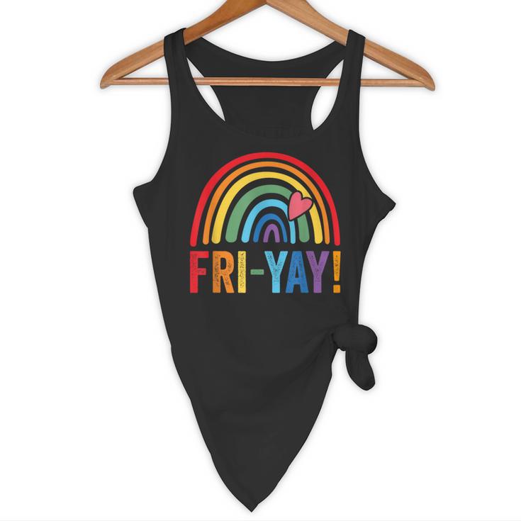 Fri-Yay Friyay Rainbow Colors Teacher Childrens Fun Designs Flowy Tank, novelty gifts, funny gifts Fri-Yay Friyay Rainbow Colors Teacher Childrens Fun Designs Flowy Tank, novelty gifts, funny gifts