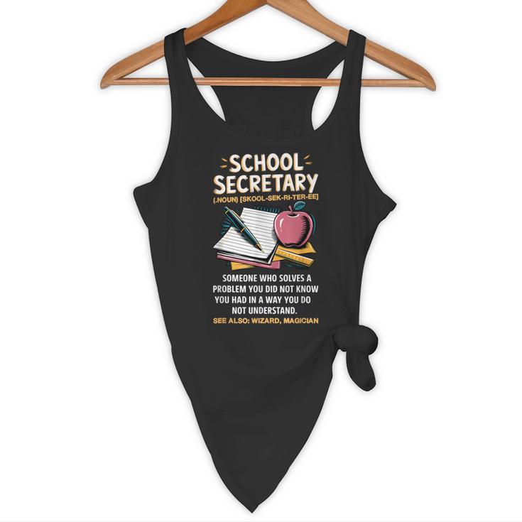 Front Office Teacher Admin Meaning School Secretary Flowy Tank, novelty gifts, funny gifts