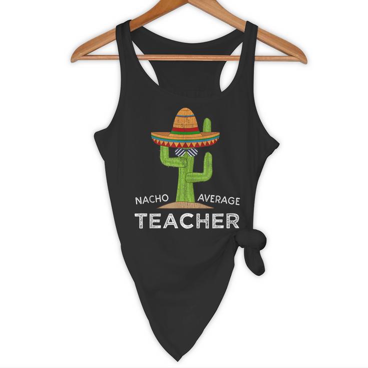 Fun Teacher Appreciation Humor Nacho Average Teacher Flowy Tank, novelty gifts, funny gifts