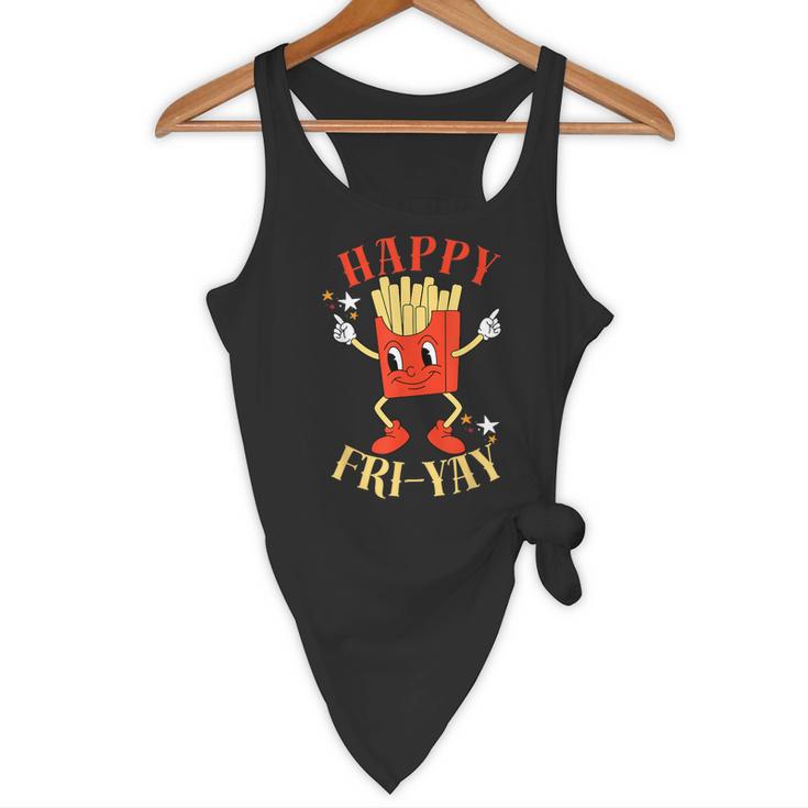 Fun Teacher Happy Fri Yay French Fries Friday Lovers Flowy Tank, novelty gifts, funny gifts