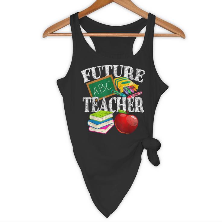 Future Teacher With Canyon And Book Teacher Men Women Girls Kids Flowy Tank, novelty gifts, funny gifts
