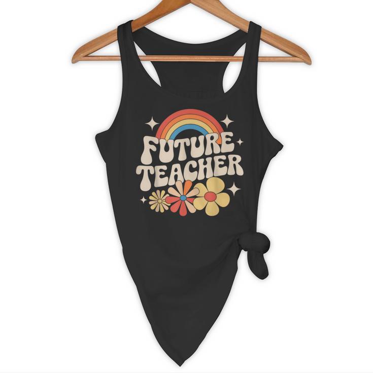 Future Teacher Kids Youth Girls Rainbow Pre-k Kindergarten Flowy Tank, novelty gifts, funny gifts