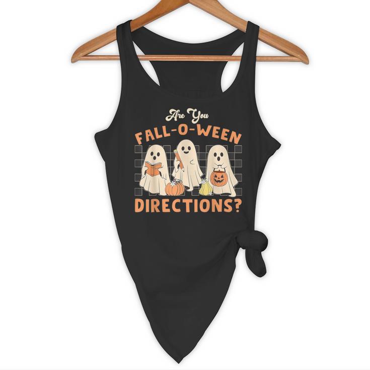 Ghost Are You Fall-O-Ween Directions Teacher Halloween Flowy Tank, novelty gifts, funny gifts