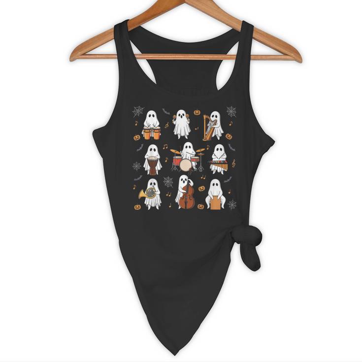 Ghost Music Teacher Halloween Musician Costume Flowy Tank, novelty gifts, funny gifts