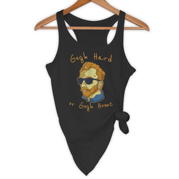 Go Hard Or Go Home Art Teacher Flowy Tank, novelty gifts, funny gifts
