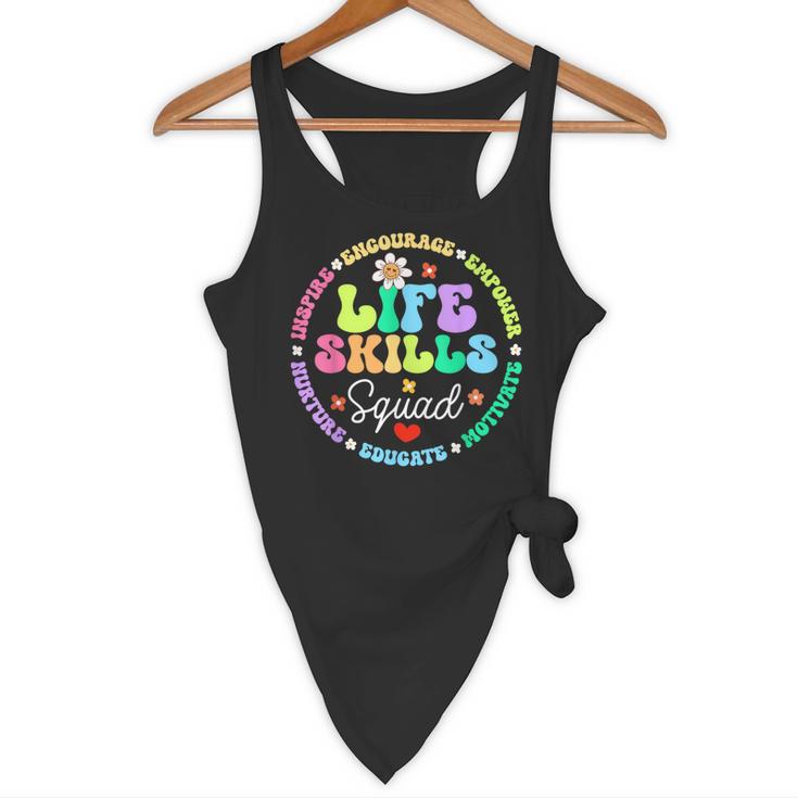 Groovy Life Skills Squad Teacher Special Ed SPED Team Crew Flowy Tank, novelty gifts, funny gifts