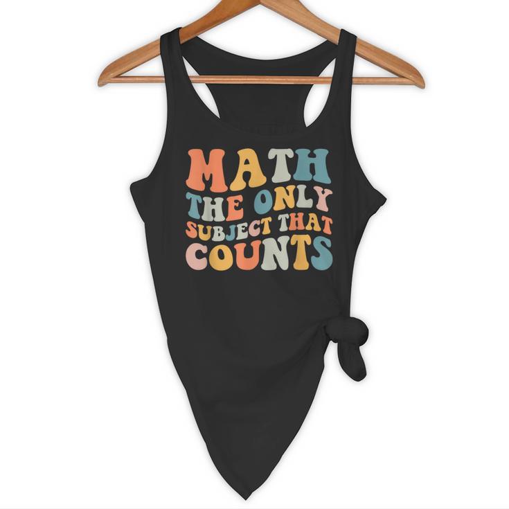 Groovy Math Is The Only Subject That Counts Math Teacher For Men Women Girls Kids Flowy Tank, novelty gifts, funny gifts