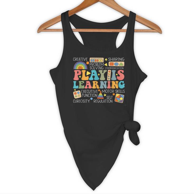 Groovy Play Is Learning Kindergarten Teacher Appreciation Flowy Tank, novelty gifts, funny gifts Groovy Play Is Learning Kindergarten Teacher Appreciation Flowy Tank, novelty gifts, funny gifts