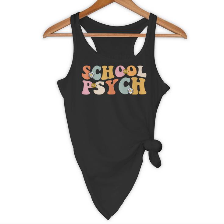 Groovy Retro School Psych Teacher School Psychologist For Men Women Girls Kids Flowy Tank, novelty gifts, funny gifts