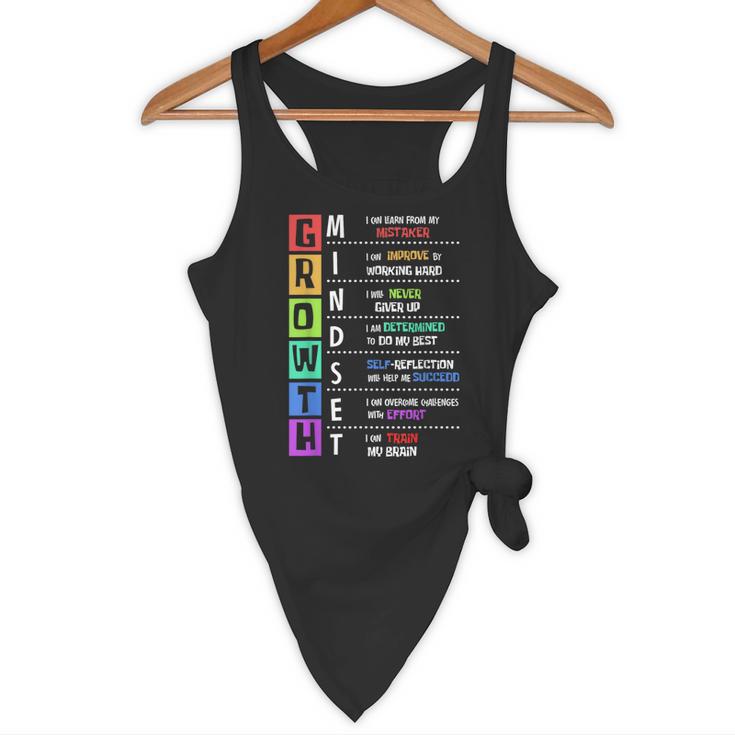 Growth Mindset Positive Motivational Classroom Teacher Learn Flowy Tank, novelty gifts, funny gifts