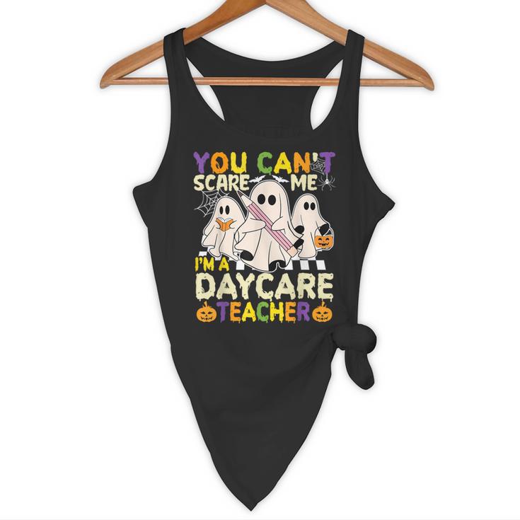Halloween You Can't Scare Me I'm a Daycare Teacher Ghost Flowy Tank, novelty gifts, funny gifts