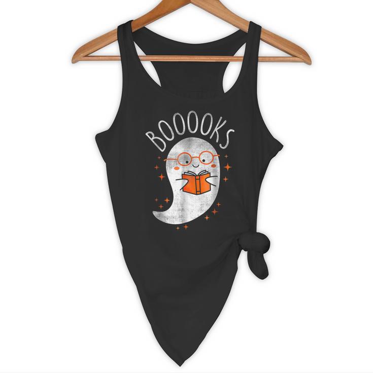 Halloween Cute Ghost Book Reading Teacher Flowy Tank, novelty gifts, funny gifts Halloween Cute Ghost Book Reading Teacher Flowy Tank, novelty gifts, funny gifts