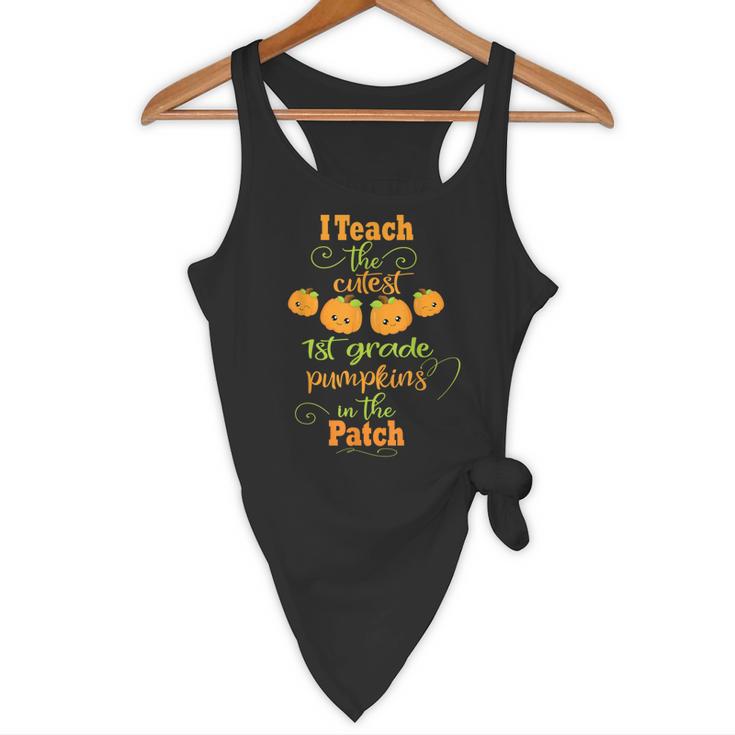 Halloween Cutest Pumpkins First Grade Teacher Flowy Tank, novelty gifts, funny gifts Halloween Cutest Pumpkins First Grade Teacher Flowy Tank, novelty gifts, funny gifts