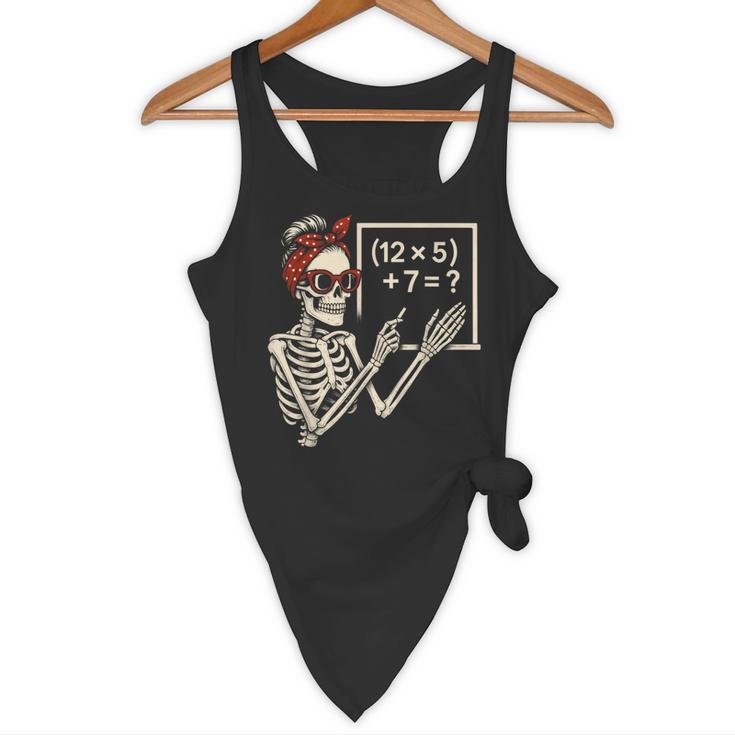 Halloween Math Teacher Skeleton Six Seven Meme Brainrot Flowy Tank, novelty gifts, funny gifts Halloween Math Teacher Skeleton Six Seven Meme Brainrot Flowy Tank, novelty gifts, funny gifts